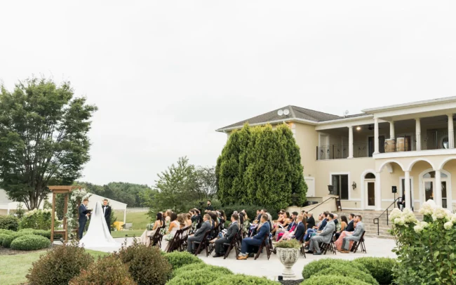Outdoor wedding at CrossKeys Vineyards in Mt. Crawford, Virginia